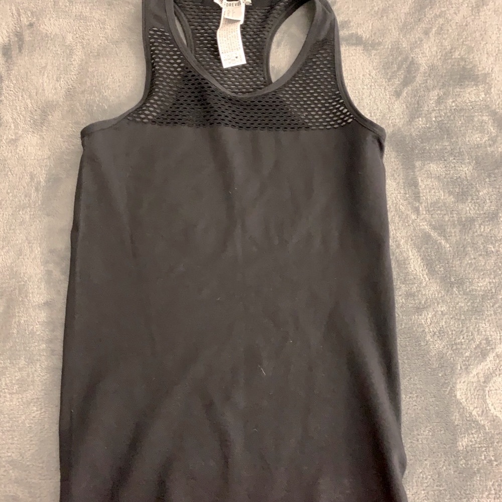NWT Forever 21 Mesh Tank Top - Black